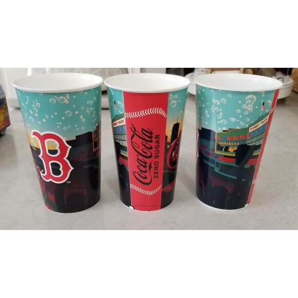 Mlb Boston Red Sox 2023 Collectible Cup Fenway Park Souvenir Coke Zero Sugar 3pk - Picture 3 of 11